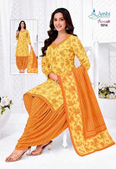 Anushree Patiyala By Aashi Cotton Printed Dress Materials